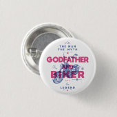 Pate und Biker der Mann der Mythos der Legende Button (Vorne & Hinten)
