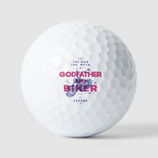 Pate und Biker der Mann der Mythos der Legende Golfball (Vorderseite)