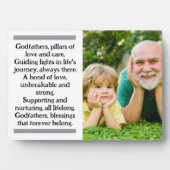 Pate und Godchild Custom Plaque mit Easel Fotoplatte (Vorderseite)