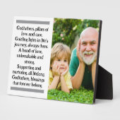 Pate und Godchild Custom Plaque mit Easel Fotoplatte (Seite)