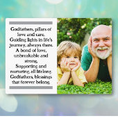 Pate und Godchild Custom Plaque mit Easel Fotoplatte