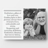 Pate und Godchild Custom Plaque mit Easel Fotoplatte (Vorderseite)