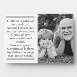 Pate und Godchild Custom Plaque mit Easel Fotoplatte
