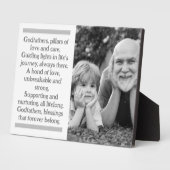 Pate und Godchild Custom Plaque mit Easel Fotoplatte (Seite)