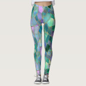 Patel Farben Glasmosaik Muster Leggings (Vorderseite)