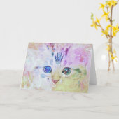 Patel Kitten Note Card Karte (Gelbe Blume)