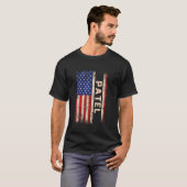 Patel Nachname Shirt Patel Name American Flag (Vorne ganz)