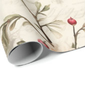 Patel Red Green Pink Poinsettia Weihnachten Geschenkpapier (Rolleneckpunkt)