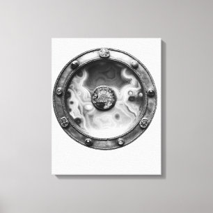 Paten mit einer Medaillonschilderung dauern Leinwanddruck