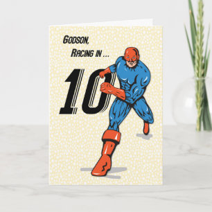 Patensohn 10. Geburtstag Superheld Karte