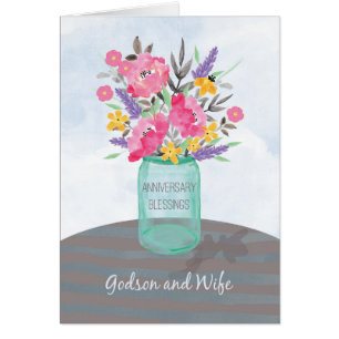 Patensohn und Ehefrau Jubiläumssegen Krug Vase