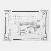 Patent 1915, das für Außenbordmotor auf Küche Handtuch (Horizontal)