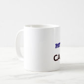 Patent-Agent angetrieben durch Koffein Kaffeetasse (Vorderseite Links)