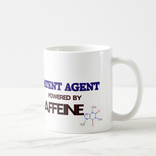 Patent-Agent angetrieben durch Koffein Kaffeetasse (Rechts)