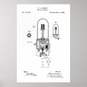 PATENT ART - EDISON LIGHT BULB - 1880 POSTER (Vorne)