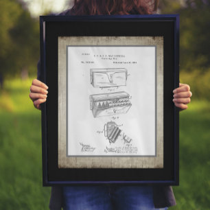 Patent für alte Munitionspatronenschachtel Poster
