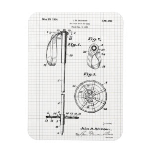 Patent für alte Skistöcke Magnet