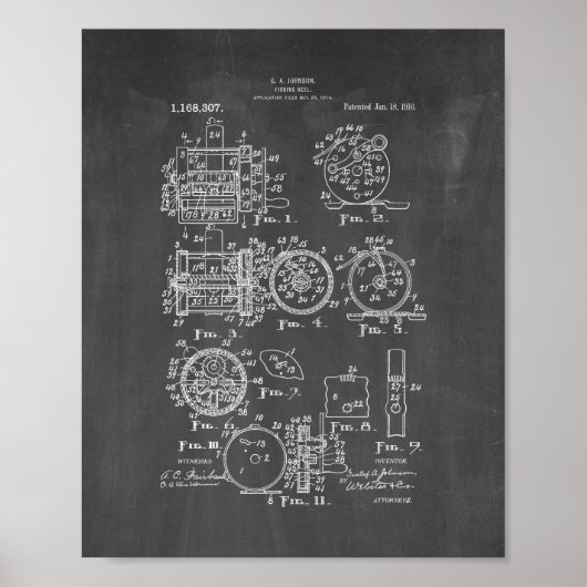 Patent für Angeln - Kopfkarton Poster (Vorne)