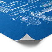 Patent für die Einführung von Shabern - Blueprint Poster (Ecke)