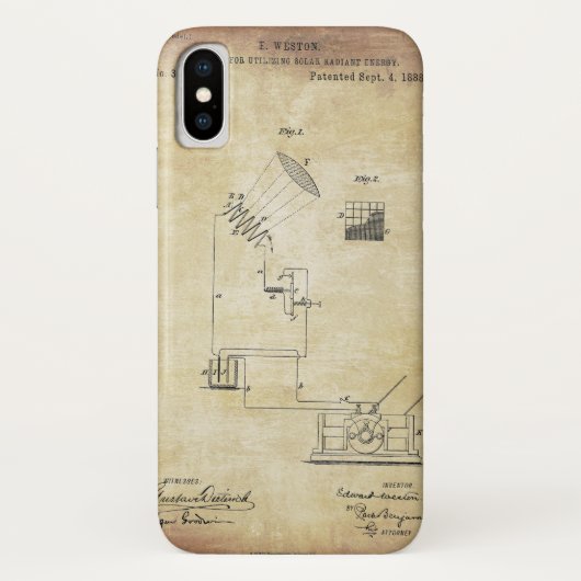 Patent für ein altes Solargerät Case-Mate iPhone Hülle (Rückseite)