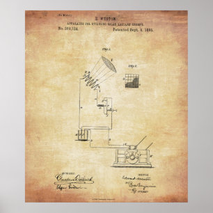 Patent für ein altes Solargerät Poster