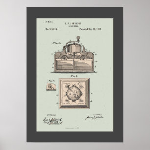 Patent für eine alte Gewürzmühle Poster