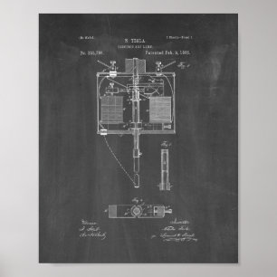 Patent für elektrische Arc Lamp - Khalkboard Poster