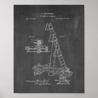 Patent für Feuerwehrleute - Khalkboard Poster