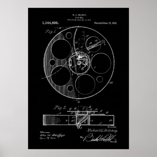 Patent für Filmspule Poster (Vorne)