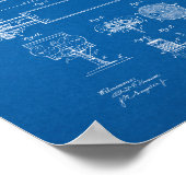 Patent für Sichtprüfgeräte - Blueprint Poster (Ecke)