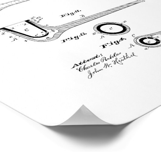 Patent für Tabakpfeifen Poster (Ecke)
