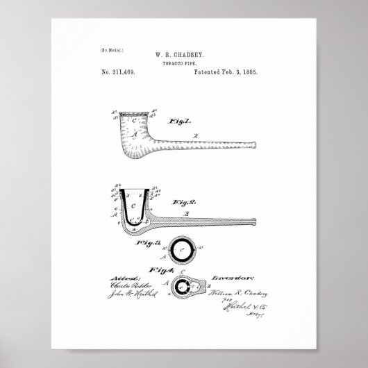 Patent für Tabakpfeifen Poster (Vorne)