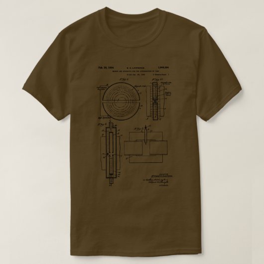 Patent für Teilchenbeschleuniger 1934 cern nobel d T-Shirt (Design vorne)