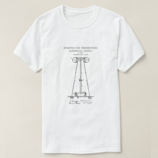 Patent für Tesla-Energiesender T-Shirt (Design vorne)