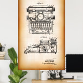 PATENT FÜR TYPEWRITER 1941 POSTER (Heimbüro)