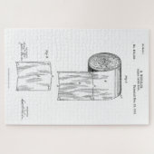 Patent für Vintage Toilettenpapier (1891) Puzzle (Horizontal)
