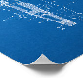 Patent für Weltraum-Anzug - Blueprint Poster (Ecke)