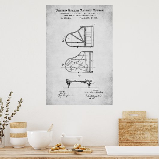Patent - Klavier - Poster (Küche)