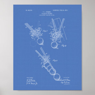 Patent-Kunst der Billard-Brücken-1908 - Plan Poster