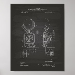 Patent-Kunst des Feuersignal-1911 - Tafel Poster