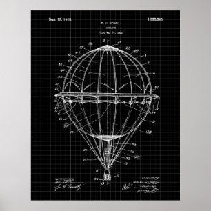 Patent-Kunst-Druck-Schwarz-Gitter des Poster
