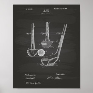 Patent-Kunst Dunn Golfclub-1900 - Tafel Poster