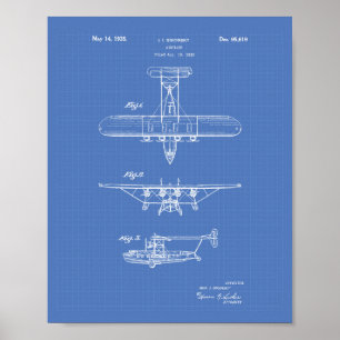 Patent-Kunst-Plan des Flugzeug-1935 Poster