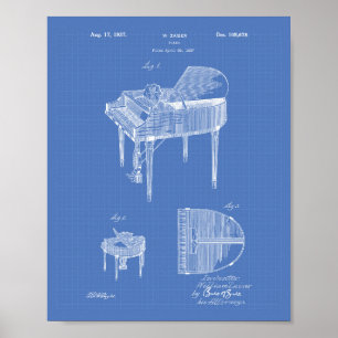Patent-Kunst-Plan des Klavier-1937 Poster