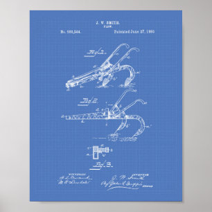 Patent-Kunst-Plan des Pflug-1893 Poster