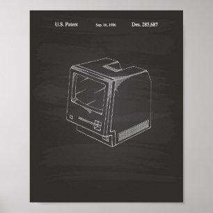 Patent-Kunst-Tafel des Computer-1986 Poster