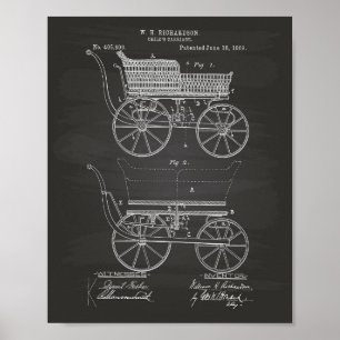 Patent-Kunst-Tafel des Kindes des Wagen-1889 Poster