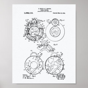 Patent-Kunst-Weißbuch des Kameraverschluss-1914 Poster