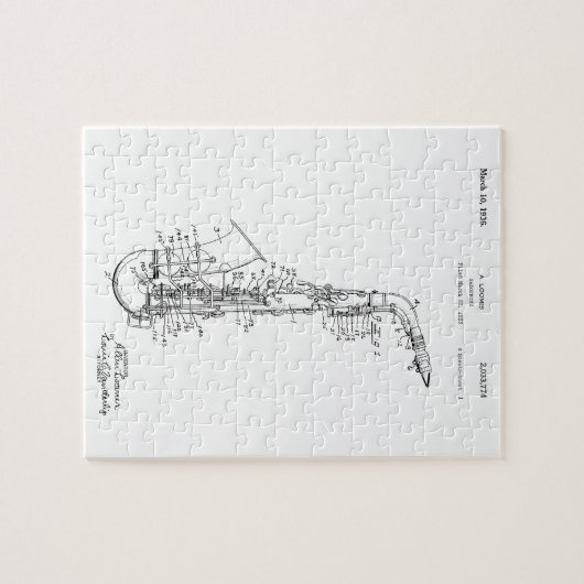 Patent-Saxophonentwurf Puzzle (Horizontal)