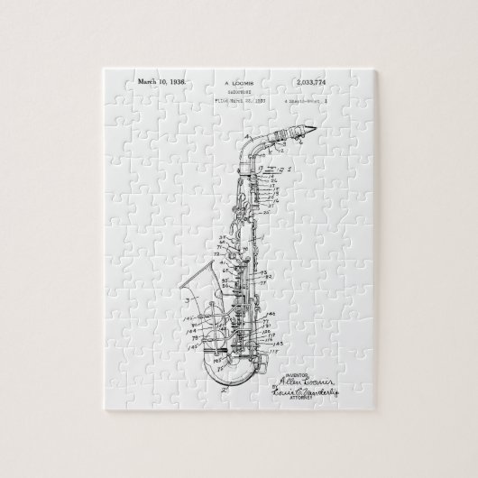 Patent-Saxophonentwurf Puzzle (Vertikal)